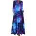 New Fashion 3D Starry Sky Print Long Sleeve Maxi Dress High Waist Slimming Long Dress For Women Casual Daily Wear_ecoleips.com