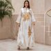 Women's Clothing Burnt Flower Sequined Skirt Light Luxury Celebrity Party Dress Skirt Muslim Robe Abaya_ecoleips.com