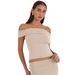 Women's Summer Strapless T-Shirt With Off-Shoulder Design, Featuring A Sexy And Alluring Style For Women_ecoleips.com