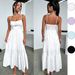 Women's Clothing New Sling Solid Color Waist Long Skirt Low Cut Elegant Women's Big Swing Skirt 246043_ecoleips.com