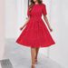 Women's Elegant Casual Polka Dot Print Dress Tie Up Spring Summer_ecoleips.com