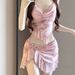 Women's Three Piece Mesh Bikini Swimsuit Set Slimming Concealing Tummy Sexy Pure Alluring Charm Sophisticated Conservative Feel_ecoleips.com