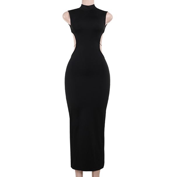 YY24070 European And American Style Sexy Backless Bow For Women Summer New Elegant Hot Girl Long Dress_ecoleips.com