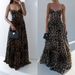 Summer New Arrival Women's Leopard Print Suspender Dress Fashionable Sexy Elegant European American Style Foreign Trade Clothing_ecoleips.com
