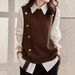 Women's Clothing Women's Casual Knitted Vest Top Sweater Stylish Knitwear For Ladies Long Sleeve For Formal & Casual For Women_ecoleips.com