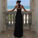 European And American Sexy Strap For Women 2025 Summer New Light Luxury Elegant Waist Slimming High Slit Long Dress_ecoleips.com
