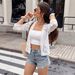 Women's Elegant Cardigan Fashionable Wavy Lace Trim Short Lace Outerwear Relaxed Everyday Wear Versatile Comfortable Feshion Trend_ecoleips.com