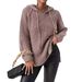 Women's Clothing Cozy Oversized Hooded Sweater Women's Casual Knit Pullover For Streetwear & Layering_ecoleips.com