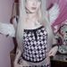 Women's American Style Camisole Sexy Lace Trimmed Top Skull Plaid Print Thin Straps_ecoleips.com