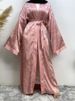 New Muslim Dress Fashion Dubai Abaya Islamic Clothing Turkey Marroqui Kaftans For Women Galabia Arabic Satin Caftan White Ramada_ecoleips.com