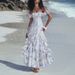 Women's Clothing Seaside Holiday Suspender Skirt French Ruffled Beach Dress Elegant Long Fairy Style Women's Clothing_ecoleips.com