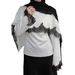 Women's Lace Trim Satin Long Sleeve Blouse – Elegant Peplum Top For Casual & Office Wear_ecoleips.com