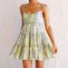 2026 New European And American Cross-Border Women's Dress, Slim-Fit, Sexy, Vacation-Ready, Backless, Printed_ecoleips.com