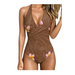 Polynesian Lady Custom Tribal Design Floral Print Beachside And Seaside Wrap-Around Swimsuit With Neck Coverage Sexy Bikini_ecoleips.com