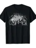 Women's Dark Gothic Style Cute Rabbit Horror Tshirt With Eerie Forest Print Adorned With Full Moon And Bat Motifs Women Clothing_ecoleips.com