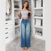 Retro Wide Leg Jeans Loose Fit Mid Waist Straight Leg Pants For Women Sexy Denim Jeans_ecoleips.com