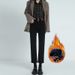 Minghai 89% 25th Autumn/Winter Fleece-Lined Jeans For Women, Petite High-Waisted Straight-Leg Pants That Make Legs Look_ecoleips.com