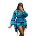 10258 Versatile Shirt Printed Sexy Bodycon Short Skirt Elegant Women's Two-Piece Set_ecoleips.com