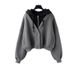 Women's Clothing Without Belt & Archer0603 & Jeans Suit & Archer0603 & Two Piece Hooded Sweatshirt Female Straight Jeans Trend_ecoleips.com