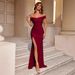 Elegant High-Slit Bodycon Dress – Sexy Side Split Evening Gown For Parties & Night Out_ecoleips.com