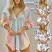Women's Clothing Spring And Autumn New Women's OL Commuter Elegant Long Sleeve Lapel Printed V Neck Button Shirt JR922_ecoleips.com