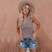 2025 Summer New European And American Style Independent Station Fashion V-Neck Vest Hollow Ice Silk Knit Camisole_ecoleips.com