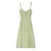 Cross-border European And American Women's Clothing, 2024 Summer New French Style Daisy Print Waist-cinching Slimming_ecoleips.com