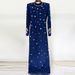 K New Fashion Heavy Industry Nail Bead Inlaid Diamond Slim Fit Long Dress Formal Dress Long Skirt_ecoleips.com