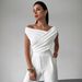 2025 European And American Solid Color Sleeveless T Shirt Women's Simple Style Oblique Shoulder Slimming Sleeveless Short Top_ecoleips.com