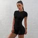 Women's Quick Drying Round Neck Yoga Set High Elastic Fitness Sports Two Piece Running Clothes American Style_ecoleips.com