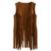 Women's European Style Suede Tassel Vest Spring/Summer Fashion Thin Customizable Outerwear New Arrival 2025_ecoleips.com