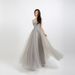 Women's Clothing New Spring And Summer Sling Long Sexy Tulle V Neck Evening Gown_ecoleips.com