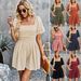 Diyun European And American Foreign Trade Women's Clothing Solid Color For Women 2023 Summer Elegant_ecoleips.com