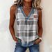 Women's Clothing Plus Size Women's Casual Sleeveless Vest Camisole Summer Top For Formal & Casual For Women_ecoleips.com