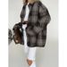 Summer Checkered Long-Sleeved Shirt With Retro Relaxed Style, Versatile And Easy To Pair With Checkered Jackets_ecoleips.com