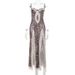 Women's Clothing Women's Lace Slit Halter Dress European American Style Leopard Print Summer Fashion For Ladies_ecoleips.com