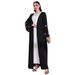 Verve Muslim Clothing Long Fashion Elegant Cardigan Embroidered Butterfly Dress Robe_ecoleips.com