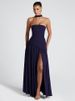 Mozision Elegant Off-shoulder Sexy Maxi Dress Women Gown Scarf Collar Strapless Sleeveless Backless High Split Long Dress Female_ecoleips.com
