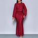 In Stock TK Independent Station European And American New Fashion Beaded Long Sleeve Mermaid Ruched Elegant Dress_ecoleips.com