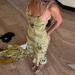 Women's Clothing Women's V Neck Low Cut Camisole Ruffled Floral Print Skirt Set European American Fashion_ecoleips.com