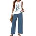 Women's Clothing American Sleeveless Double Layer Vest And Pants Set Hot Selling Style New Arrival In Stock_ecoleips.com