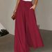 Aria Basics European American Cross-border 2025 Summer New Women's Wide-leg Long Pants With Elastic And High Waist_ecoleips.com