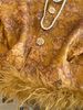 girl National Quilted For Women With Ostrich Feathers, Autumn Style, New Chinese Style Stand Collar Jacquard Cotton Vest_ecoleips.com