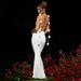 Verve Women's Sexy Evening Backless Strap Three-Dimensional Flower Decoration Long Slip Dress_ecoleips.com