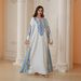 SW2612 Women's Long Dress Elegant European American Style Cross Border Fashion in Stock Long Sleeved Muslim Clothing_ecoleips.com