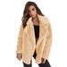 Trendy Winter Faux Fur Collar Jacket – Oversized Long Sleeve Coat, Polyester Blend, Streetwear Chic (S-3XL, 8 Colors)_ecoleips.com