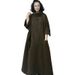 2025 Spring And Autumn New Loose Mid-Length Seven-Point Pile Dress Coat Elegant Plus Size Women's Clothing_ecoleips.com