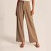 Elegant High-Waisted Wide Leg Pants For Women - Office Trousers With Belt, Flowy & Slimming, Real Pockets, Stretchy Polyester_ecoleips.com