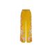 Women's Clothing Fashion Satin Print Flower Short Sleeved Holiday Leisure Tie Suit_ecoleips.com