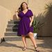 European And American Early Autumn Dress for Women Ruffled V Neck Pockets TK New Resort Style plus Size Clothes_ecoleips.com